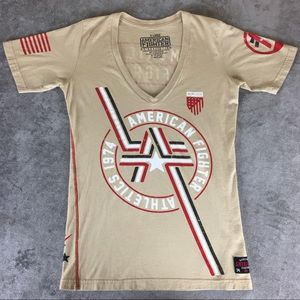 Affliction American Fighter Tan T-shirt XL